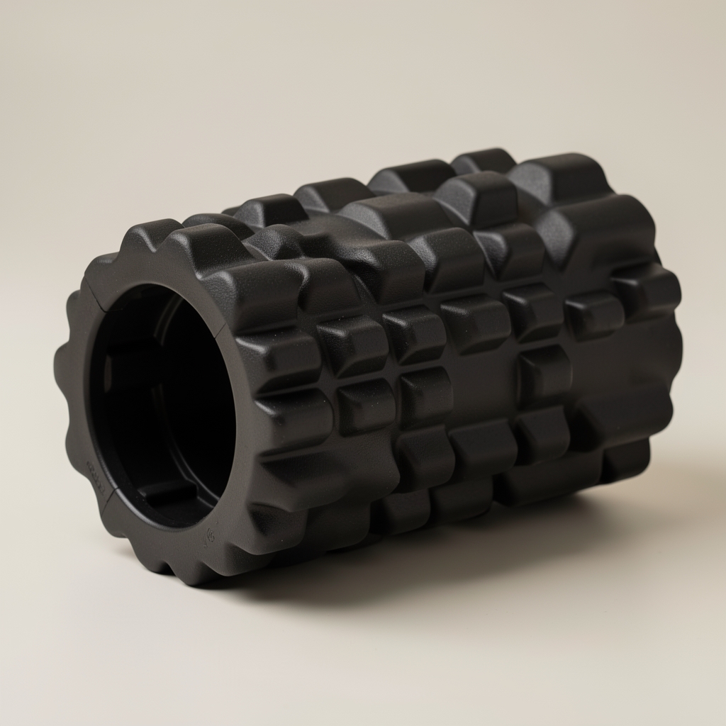 RumbleRoller titreşimli foam roller 30 cm siyah çıkıntılı yüzey derin doku masajı facia için