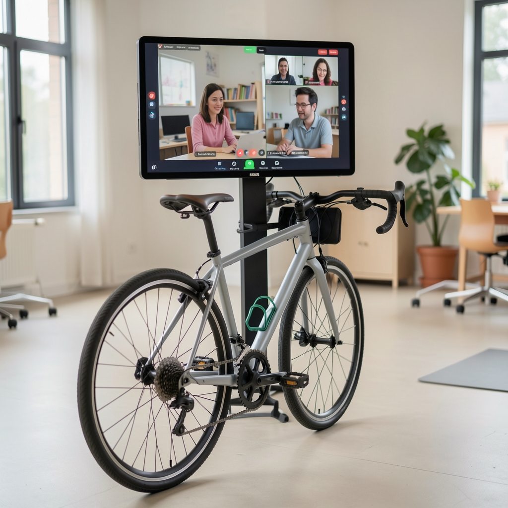 Peloton Bike upright kondisyon bisikleti büyük dokunmatik ekran, live streaming dersler, ayarlanabilir pedal
