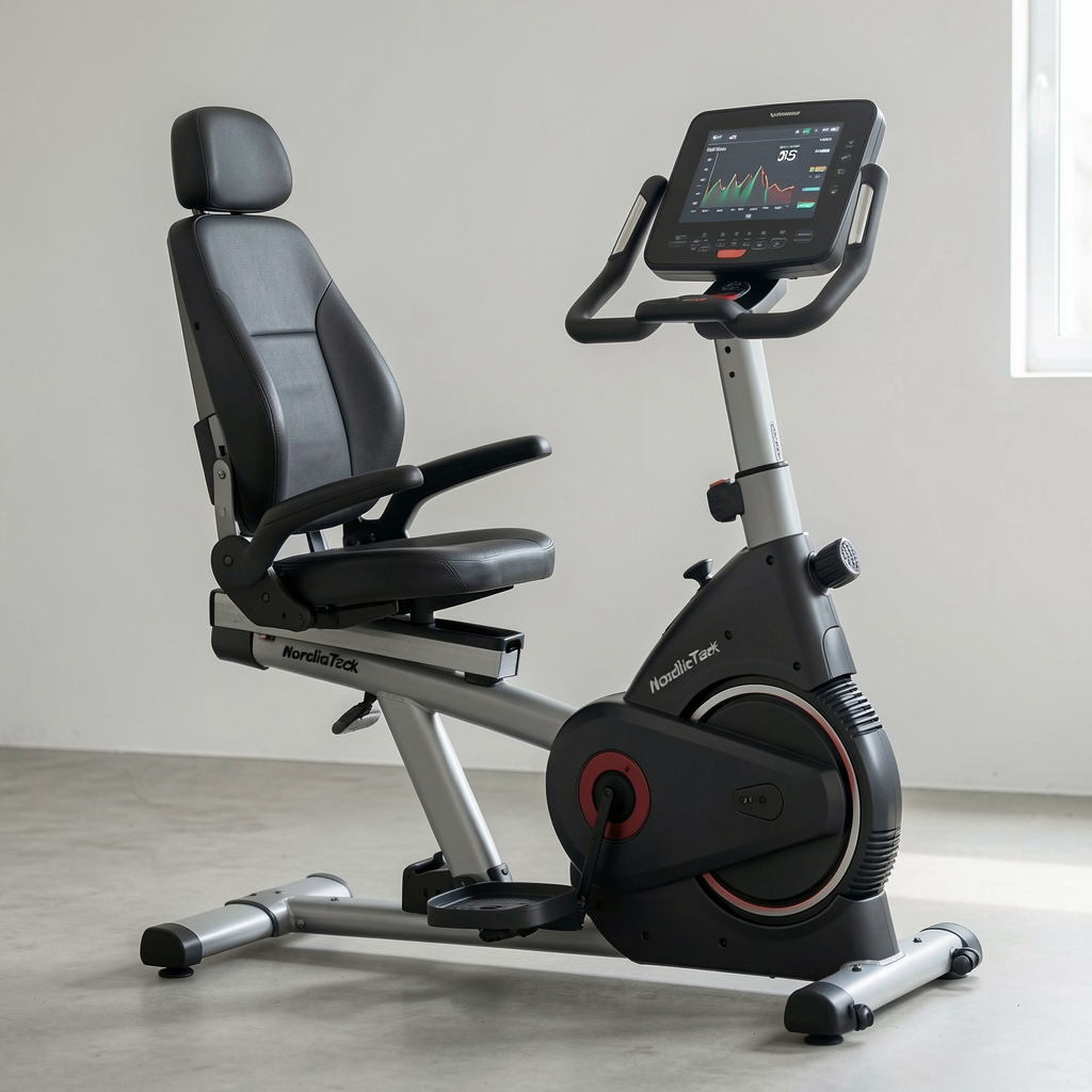 NordicTrack VR25 recumbent yatar pozisyonlu bisiklet ergonomik koltuk, LCD ekran, 25 direnç seviyesi