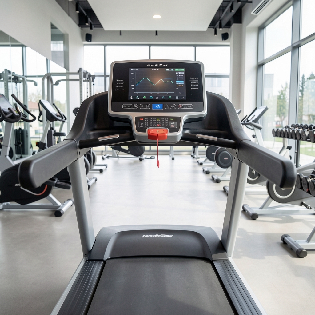 NordicTrack T6.5S koşu bandı siyah kasalı, katlanabilir, LCD ekranlı, ev tipi kullanım için