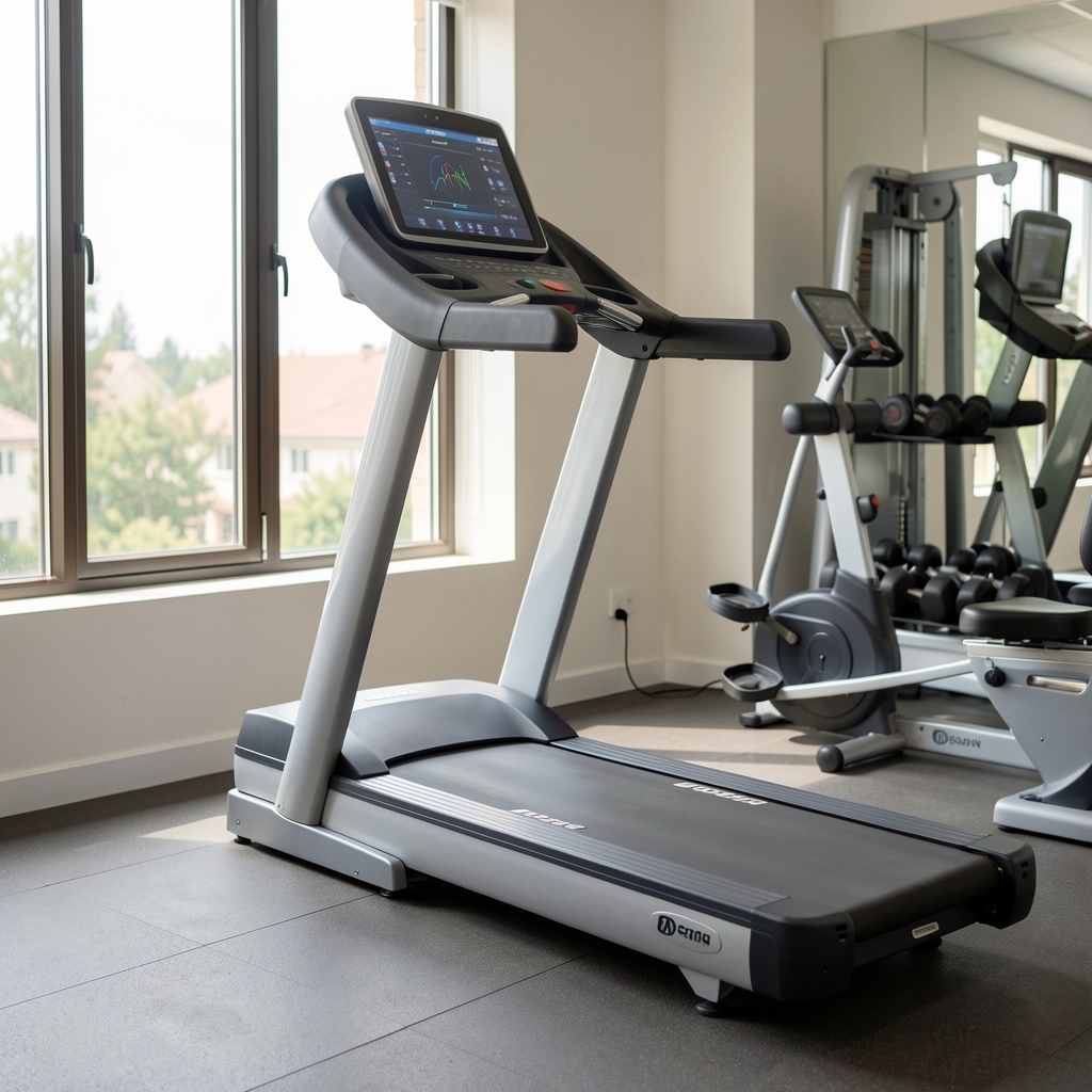 Profesyonel koşu bandı, motorlu ev tipi fitness ekipmanı, LCD ekranlı